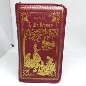 LOUISA MAY ALCOTT LITTLE WOMEN RED BOOK WALLET WRISTLET-NWT